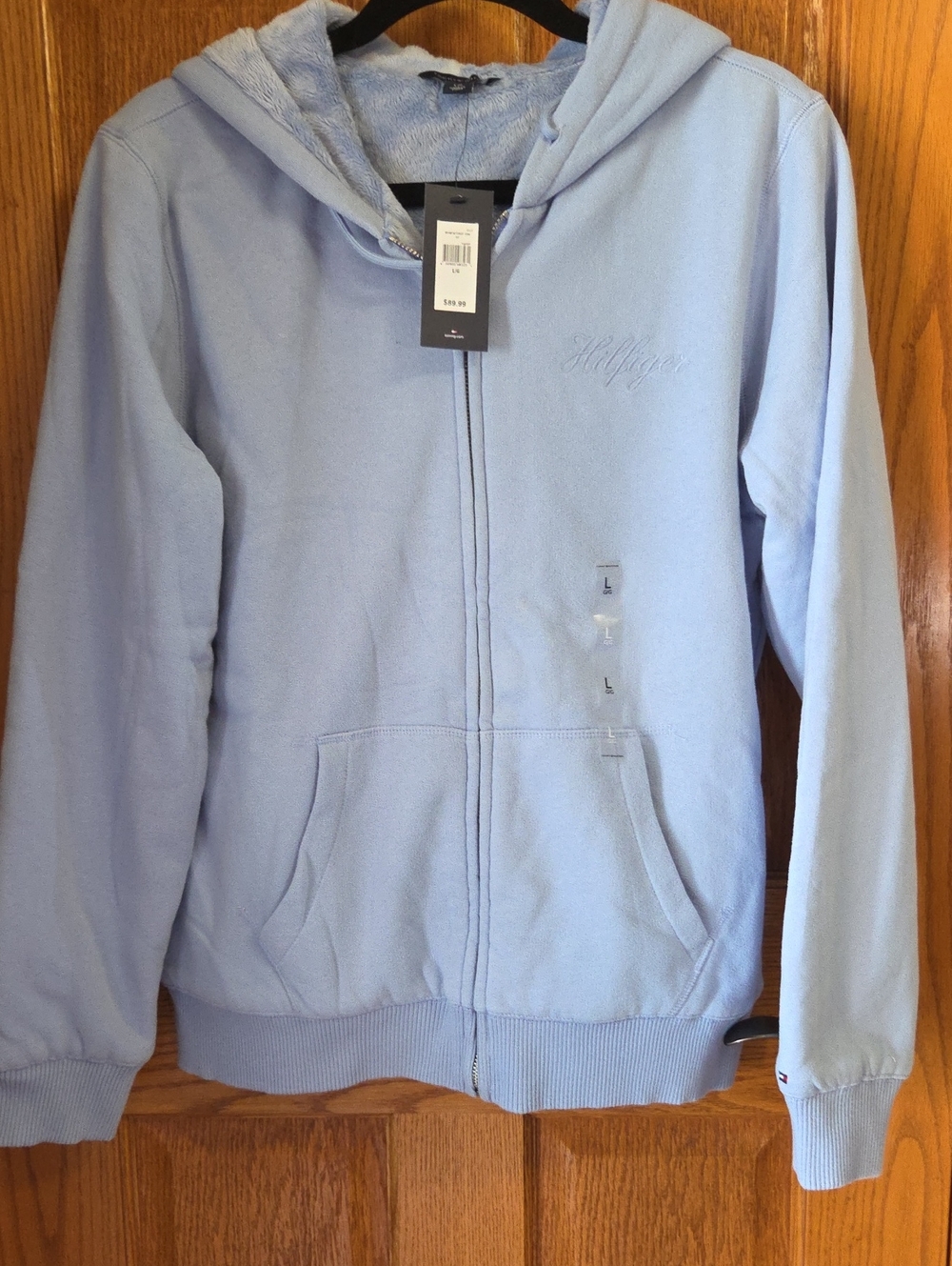 Tommy Hilfiger Light Blue Hooded Zip Jacket